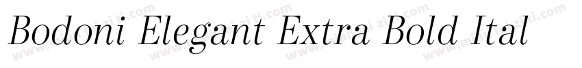 Bodoni Elegant Extra Bold Italic字体转换